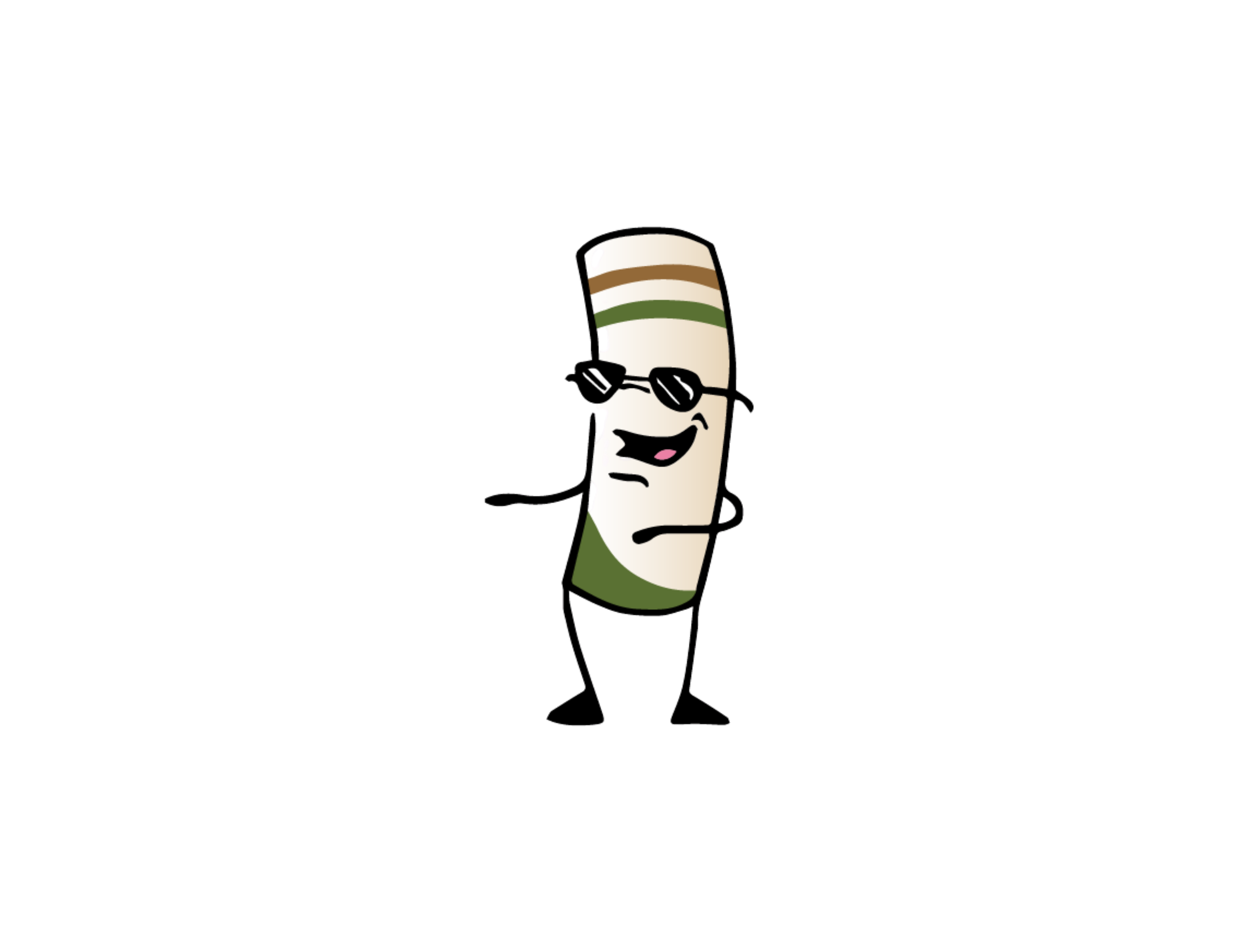 Weedle mascot looking at headline